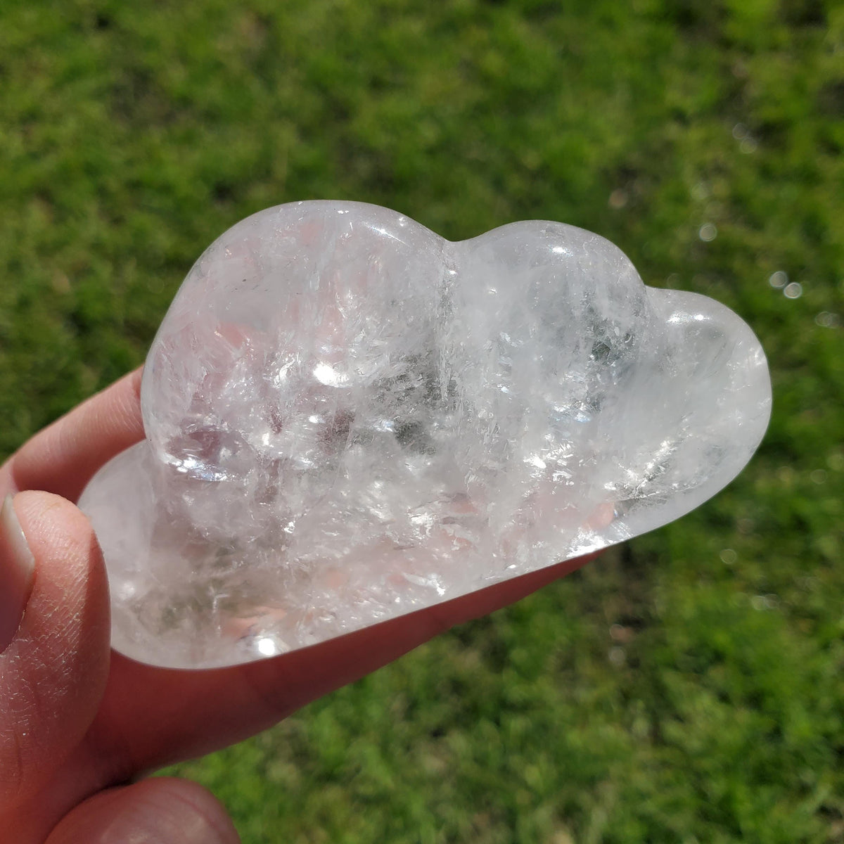 Standing Clear Quartz Cloud - Counteracts the Negative, Magnifies Positive Energy, Cleanses Aura - Crystal Healing Gemstone Display