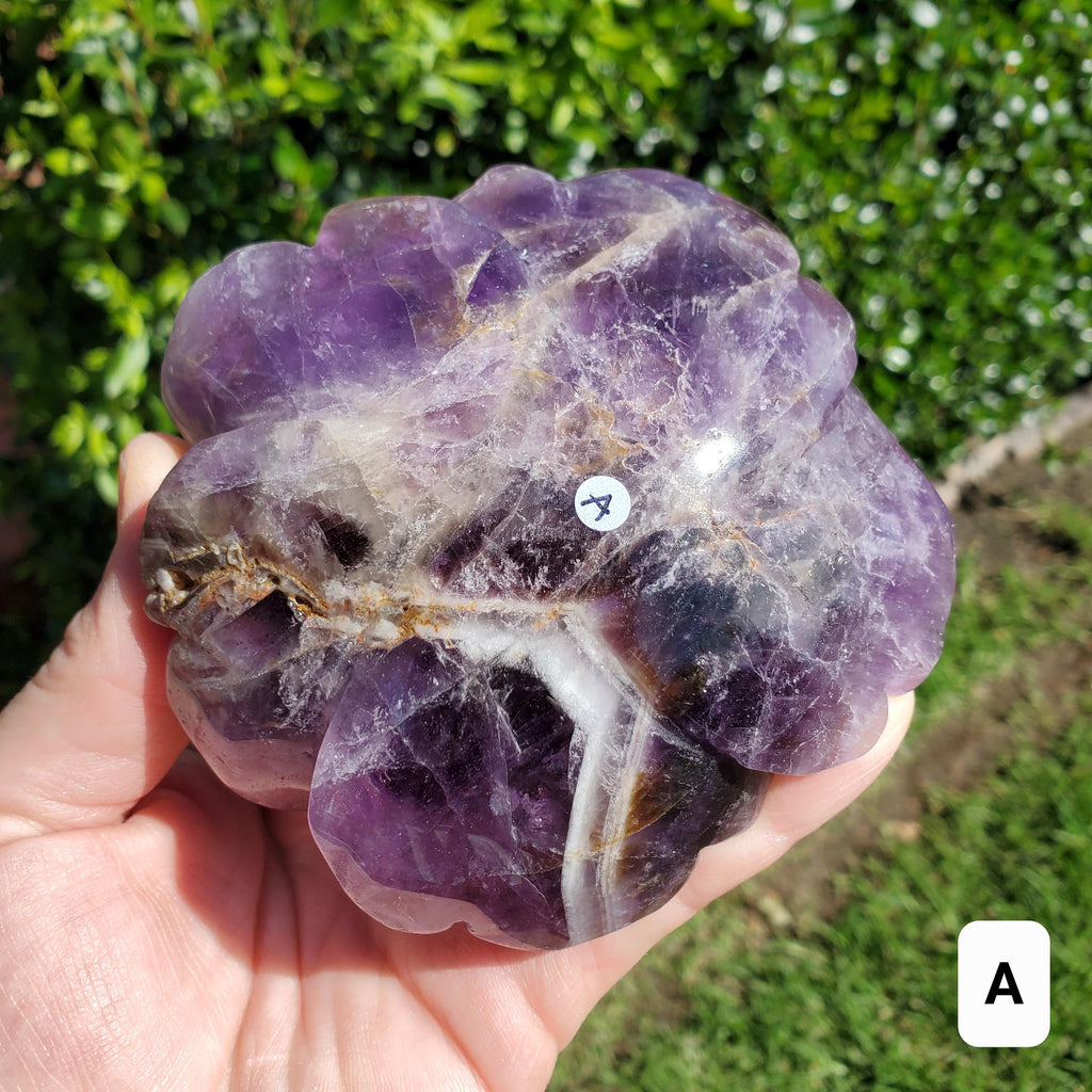 Big Dream Amethyst Flower - Calming, Energetic Protection, Positivity, Spiritual Connection - Purple Amethyst Rose Statement Crystal Healing