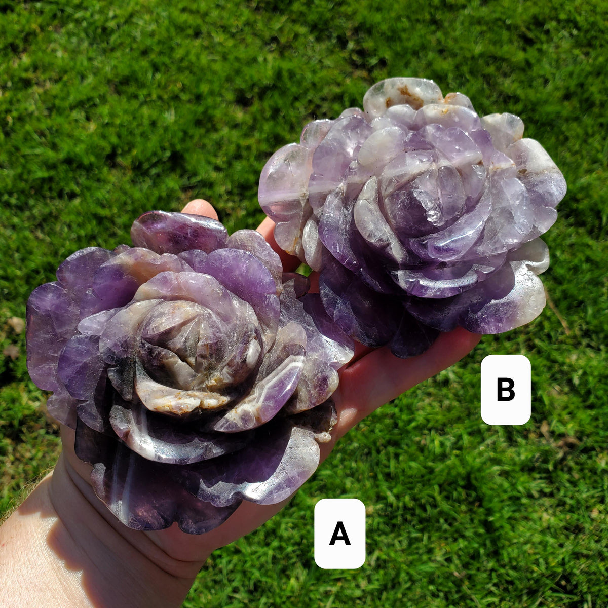 Big Dream Amethyst Flower - Calming, Energetic Protection, Positivity, Spiritual Connection - Purple Amethyst Rose Statement Crystal Healing