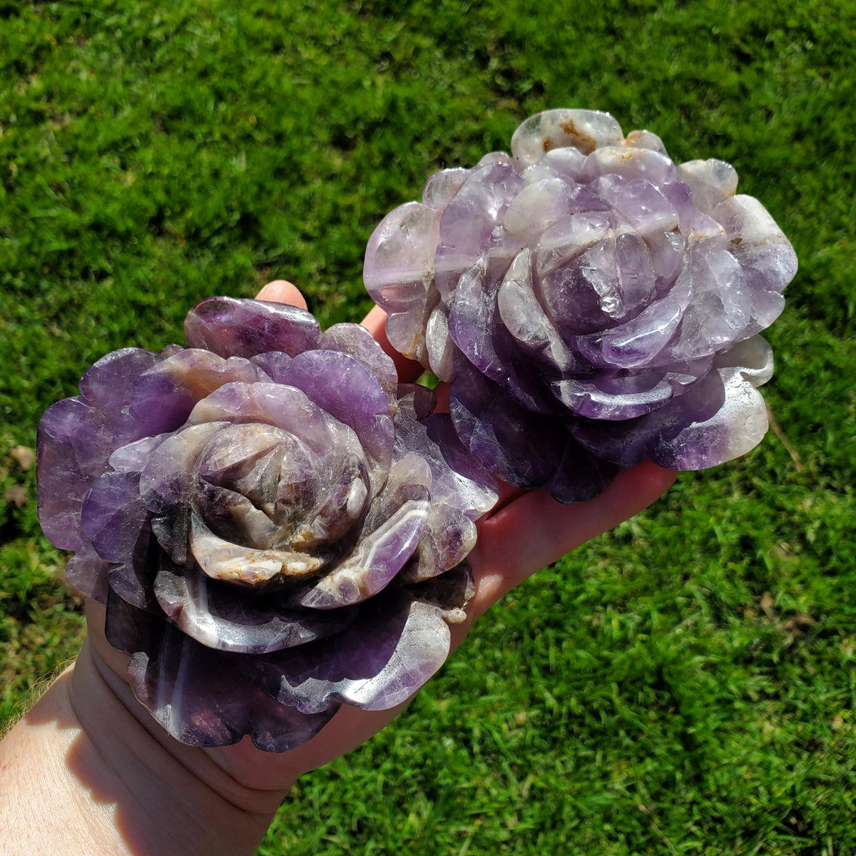 Big Dream Amethyst Flower - Calming, Energetic Protection, Positivity, Spiritual Connection - Purple Amethyst Rose Statement Crystal Healing