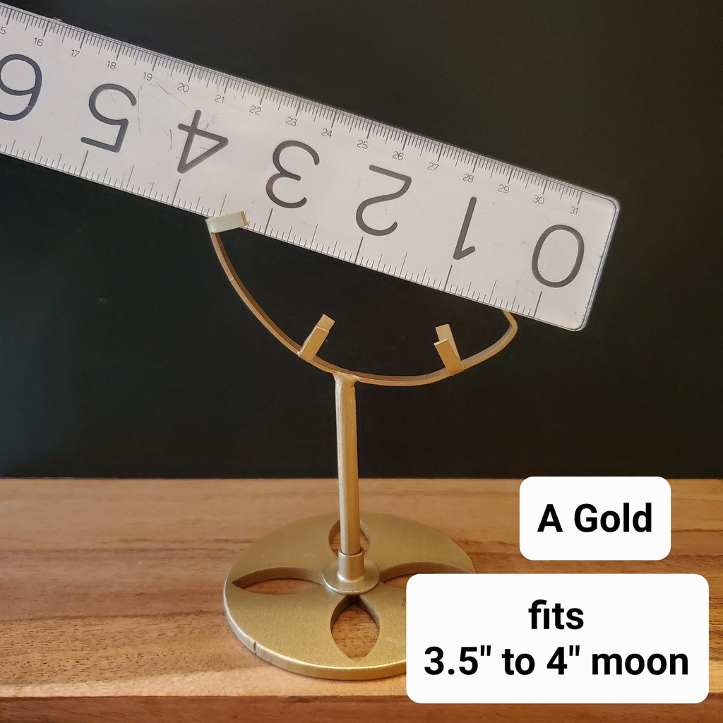 Gold or Black Stand for Moon - STAND ONLY - To Display Your Crystal Moon - Size Details in Photos - Message Me With Any Questions