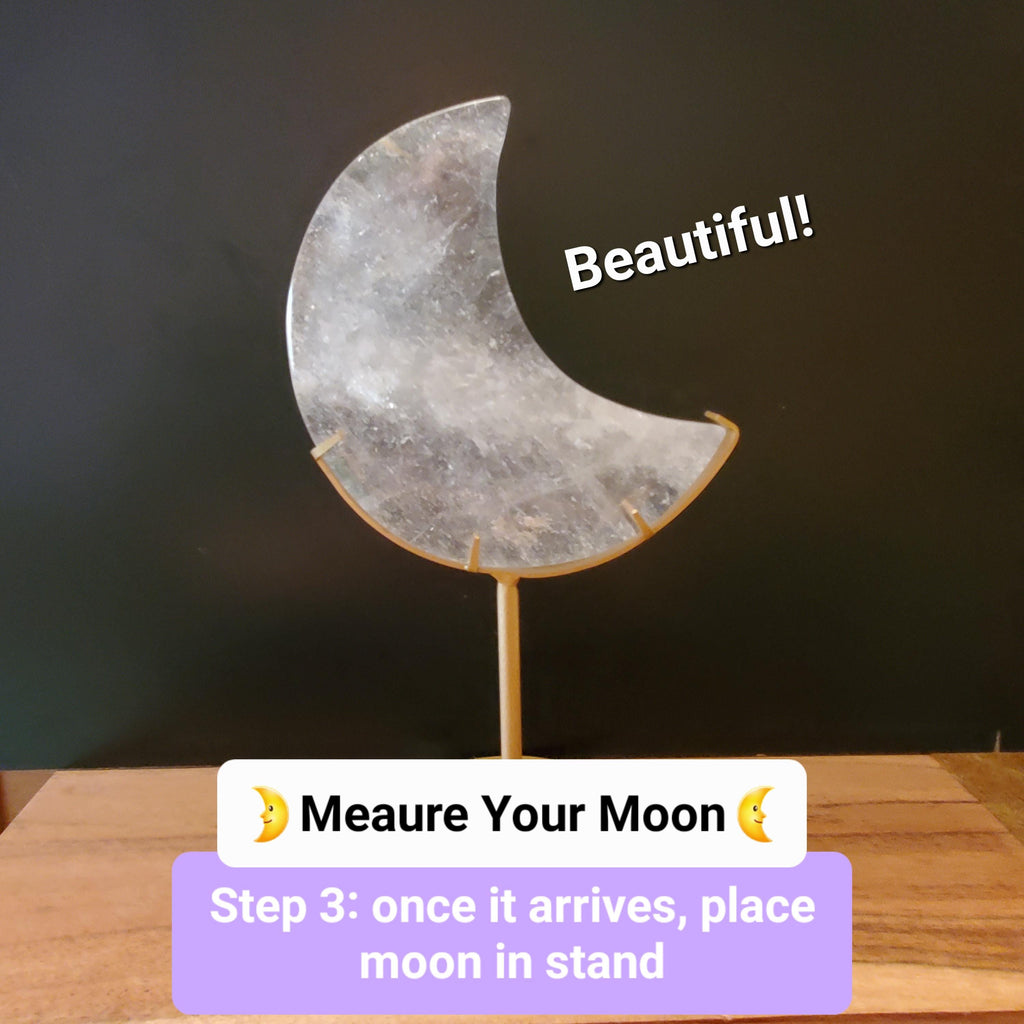 Gold or Black Stand for Moon - STAND ONLY - To Display Your Crystal Moon - Size Details in Photos - Message Me With Any Questions