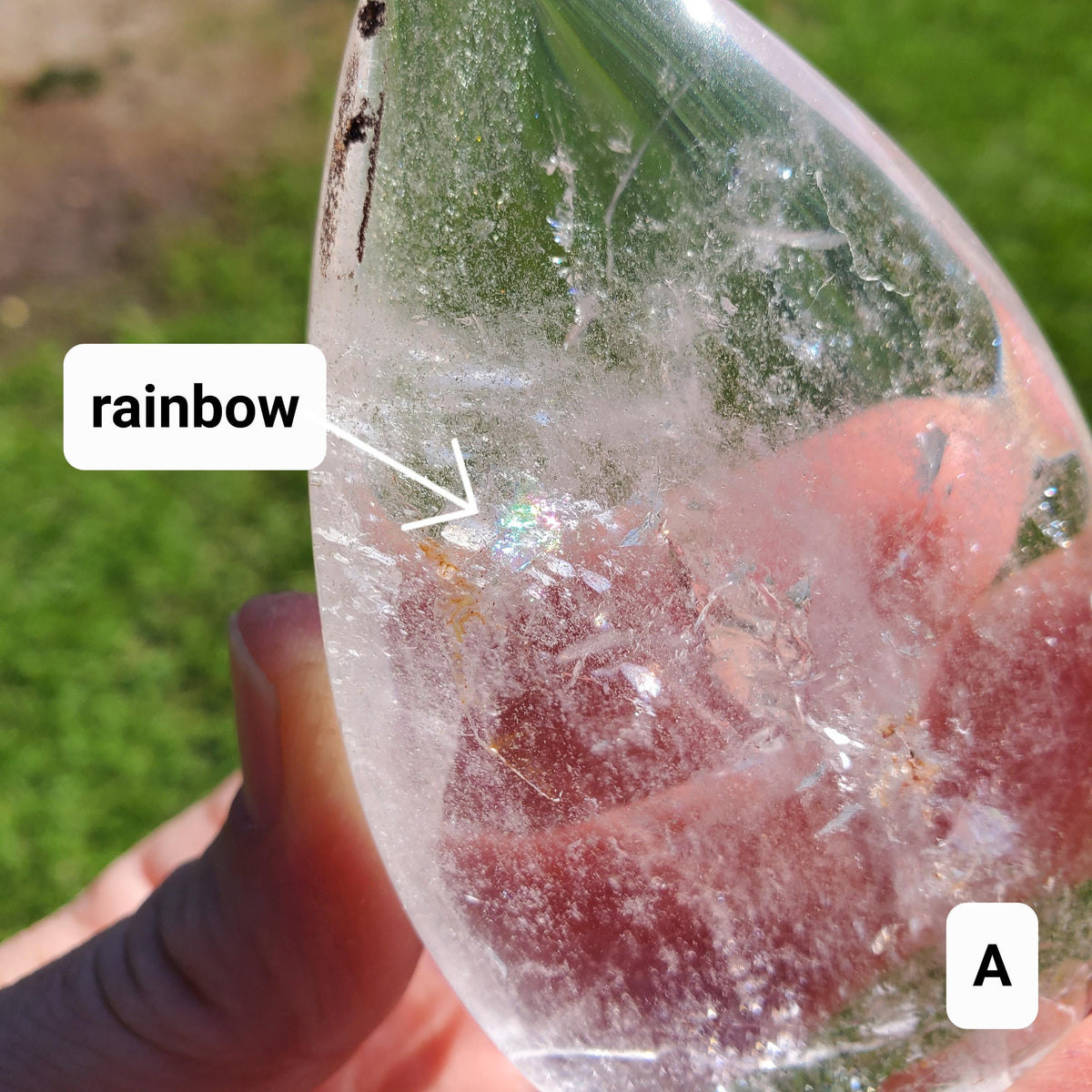 Chunky Clear Quartz Flame - Counteracts Negativity, Energizes Positive Energy, Cleanses The Aura - Standing Quartz Crystal Point Gemstone