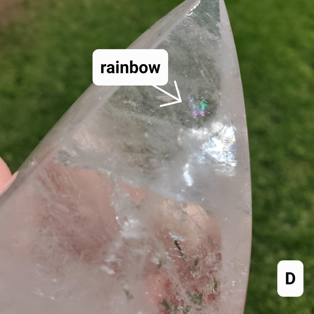 Chunky Clear Quartz Flame - Counteracts Negativity, Energizes Positive Energy, Cleanses The Aura - Standing Quartz Crystal Point Gemstone