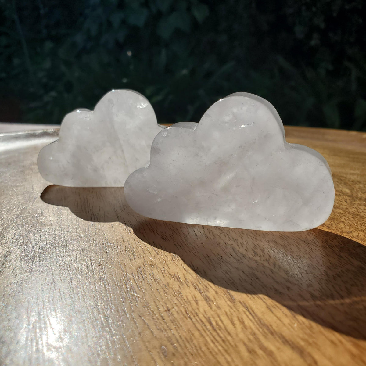 Standing Clear Quartz Cloud - Counteracts the Negative, Magnifies Positive Energy, Cleanses Aura - Crystal Healing Gemstone Display