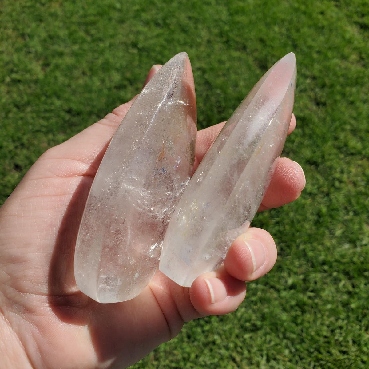 Chunky Clear Quartz Flame - Counteracts Negativity, Energizes Positive Energy, Cleanses The Aura - Standing Quartz Crystal Point Gemstone