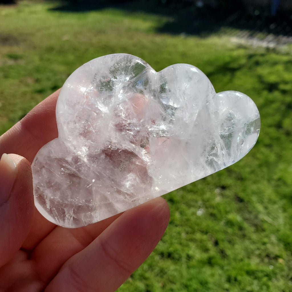 Standing Clear Quartz Cloud - Counteracts the Negative, Magnifies Positive Energy, Cleanses Aura - Crystal Healing Gemstone Display