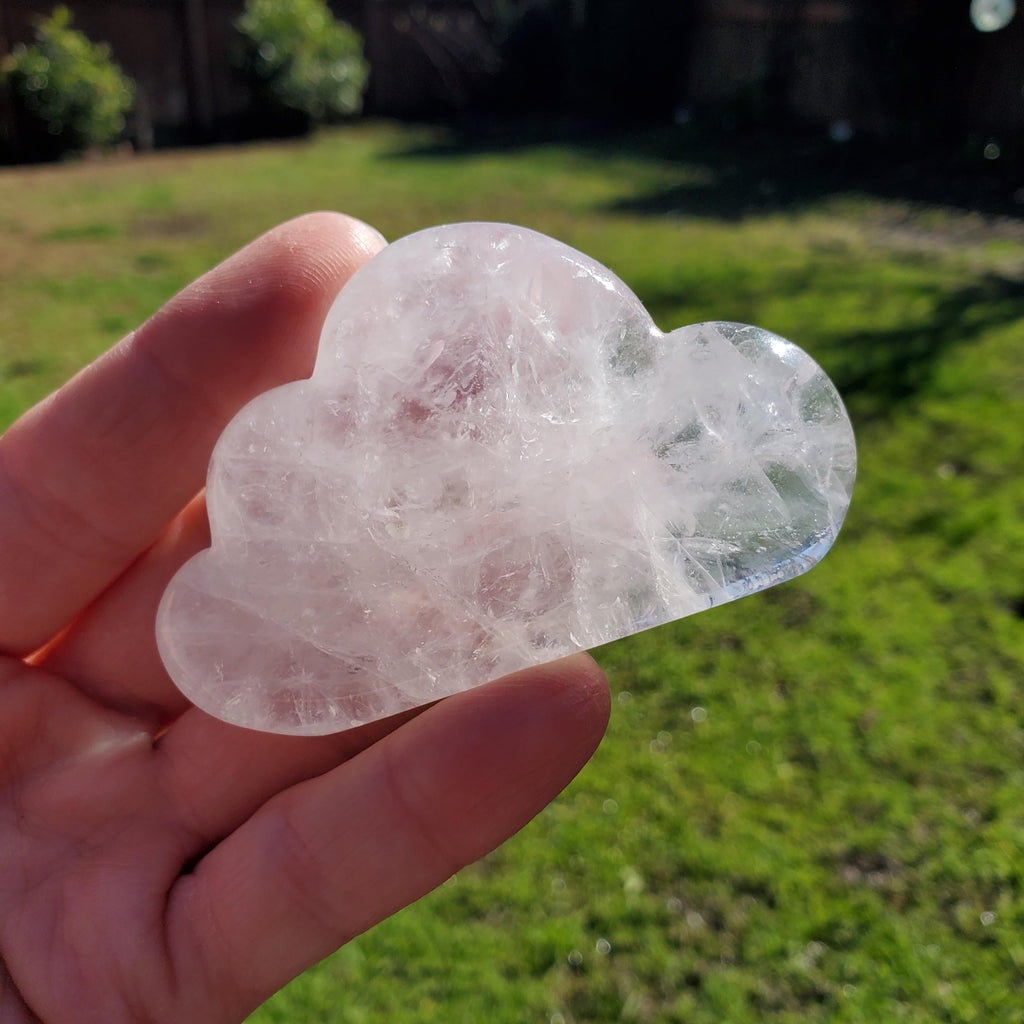 Standing Clear Quartz Cloud - Counteracts the Negative, Magnifies Positive Energy, Cleanses Aura - Crystal Healing Gemstone Display