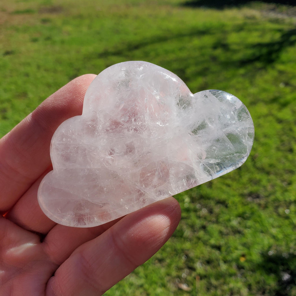 Standing Clear Quartz Cloud - Counteracts the Negative, Magnifies Positive Energy, Cleanses Aura - Crystal Healing Gemstone Display