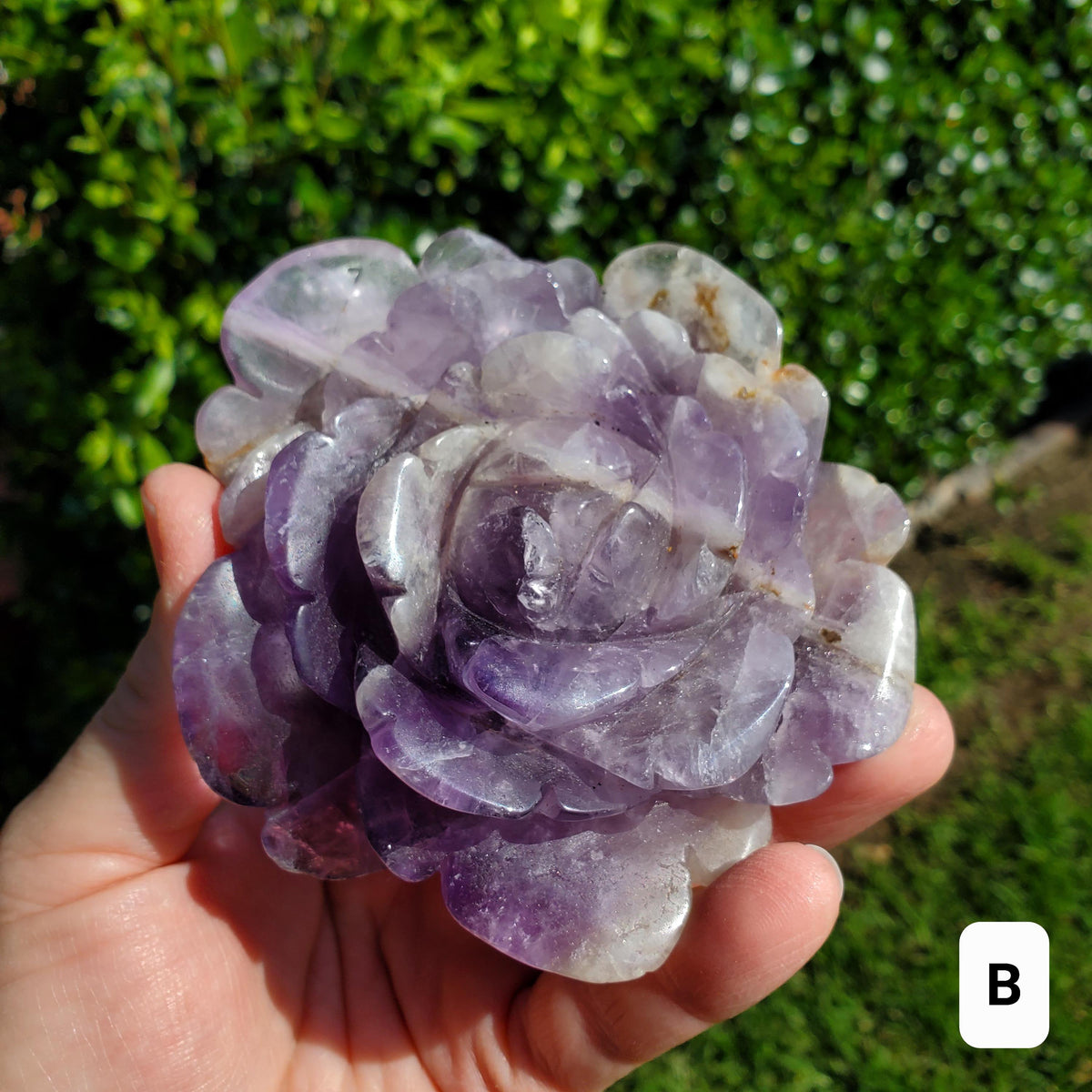Big Dream Amethyst Flower - Calming, Energetic Protection, Positivity, Spiritual Connection - Purple Amethyst Rose Statement Crystal Healing