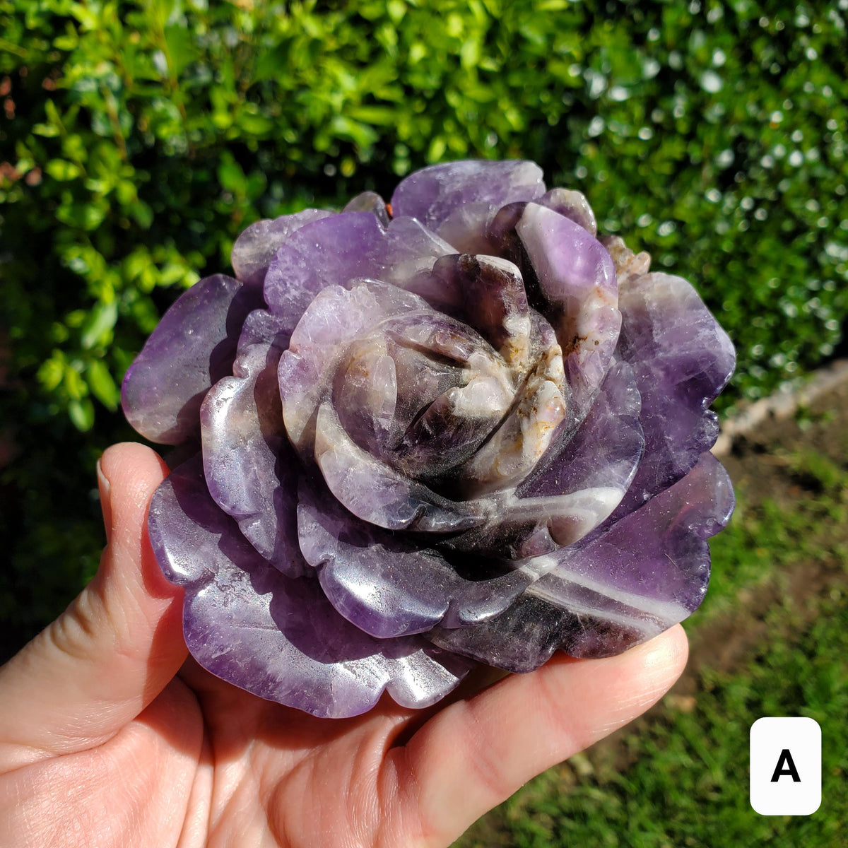 Big Dream Amethyst Flower - Calming, Energetic Protection, Positivity, Spiritual Connection - Purple Amethyst Rose Statement Crystal Healing