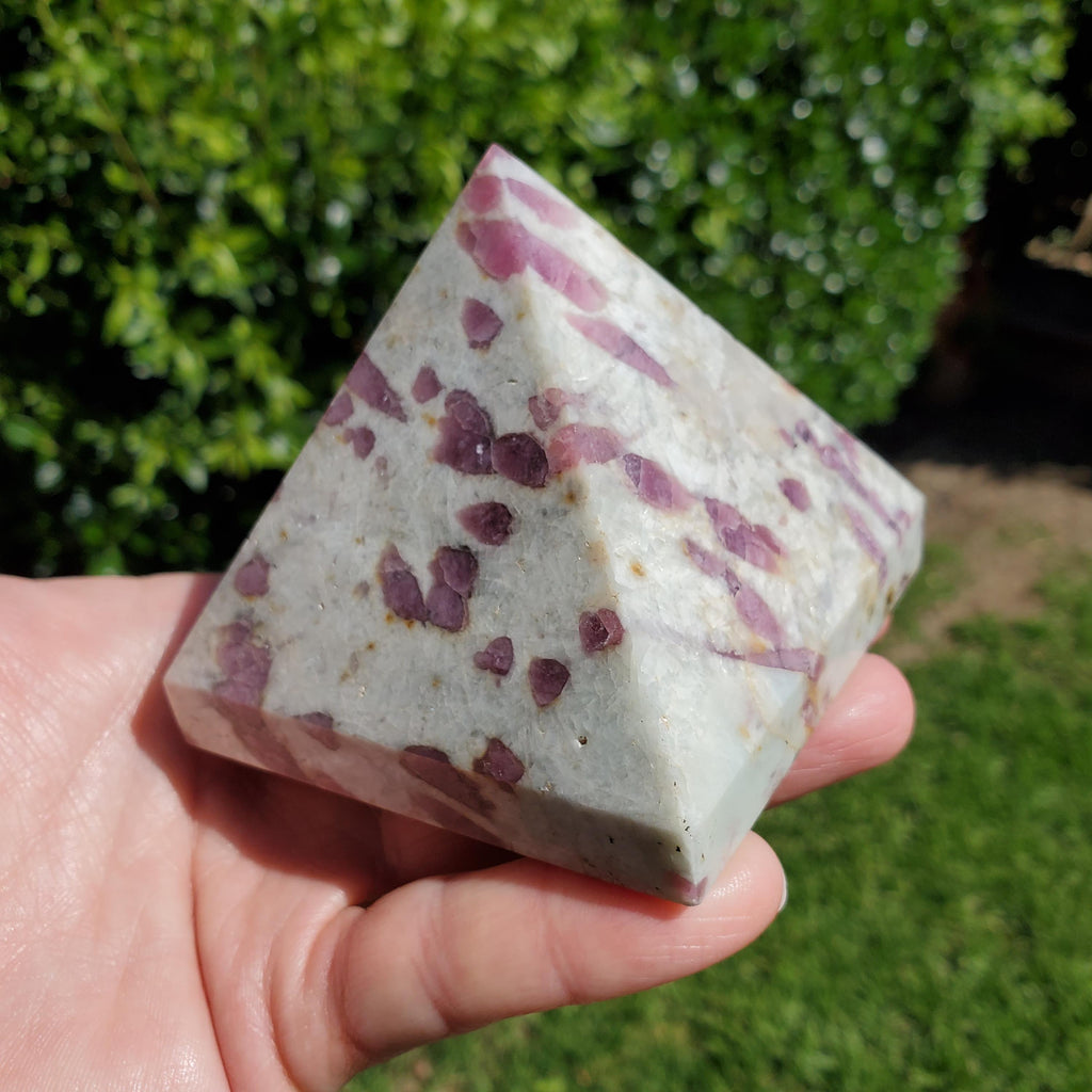 Chunky Pink Tourmaline Pyramid - Unconditional Love, Healing, Understanding, Safe - Rubellite Crystal Healing Gemstone Statement