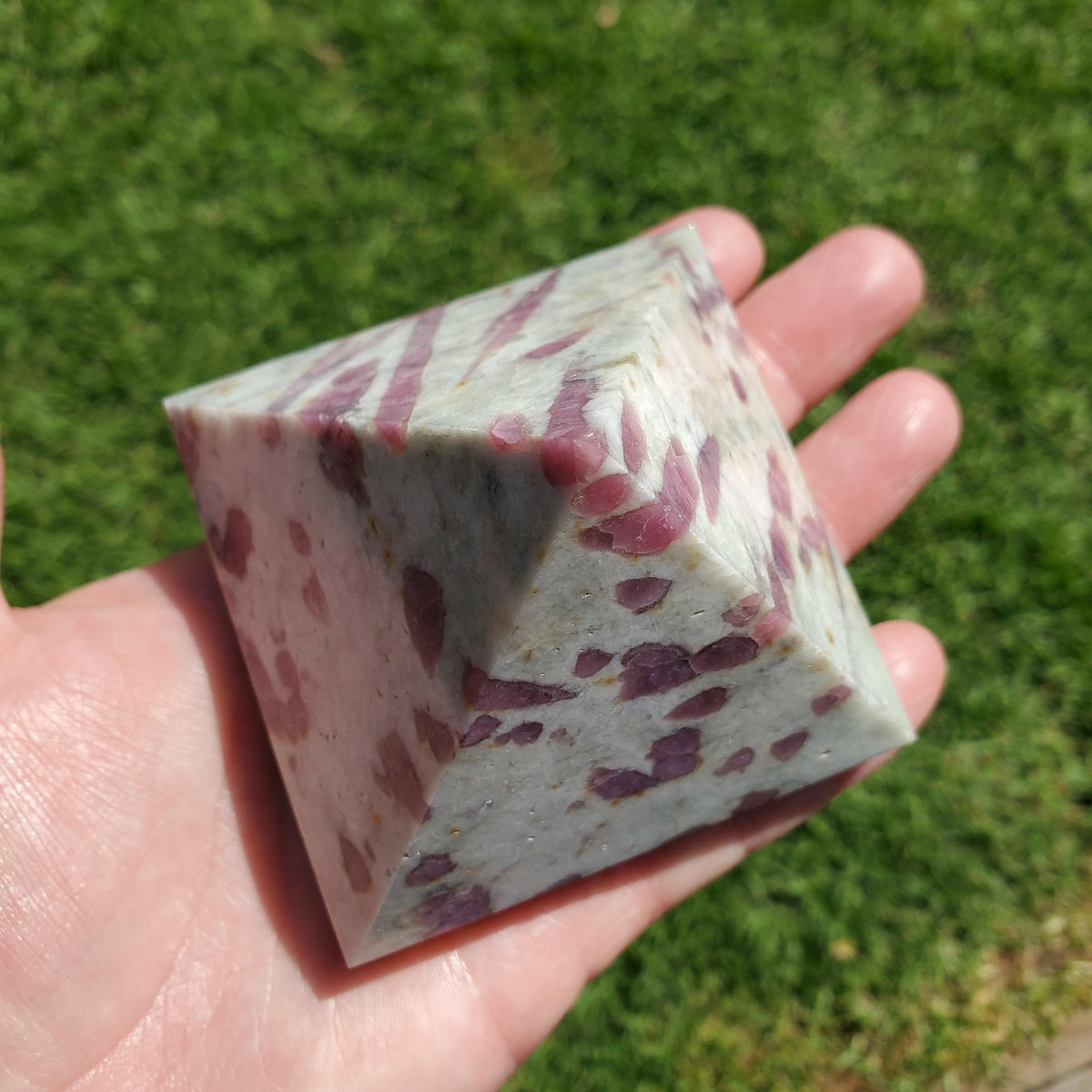 Chunky Pink Tourmaline Pyramid - Unconditional Love, Healing, Understanding, Safe - Rubellite Crystal Healing Gemstone Statement