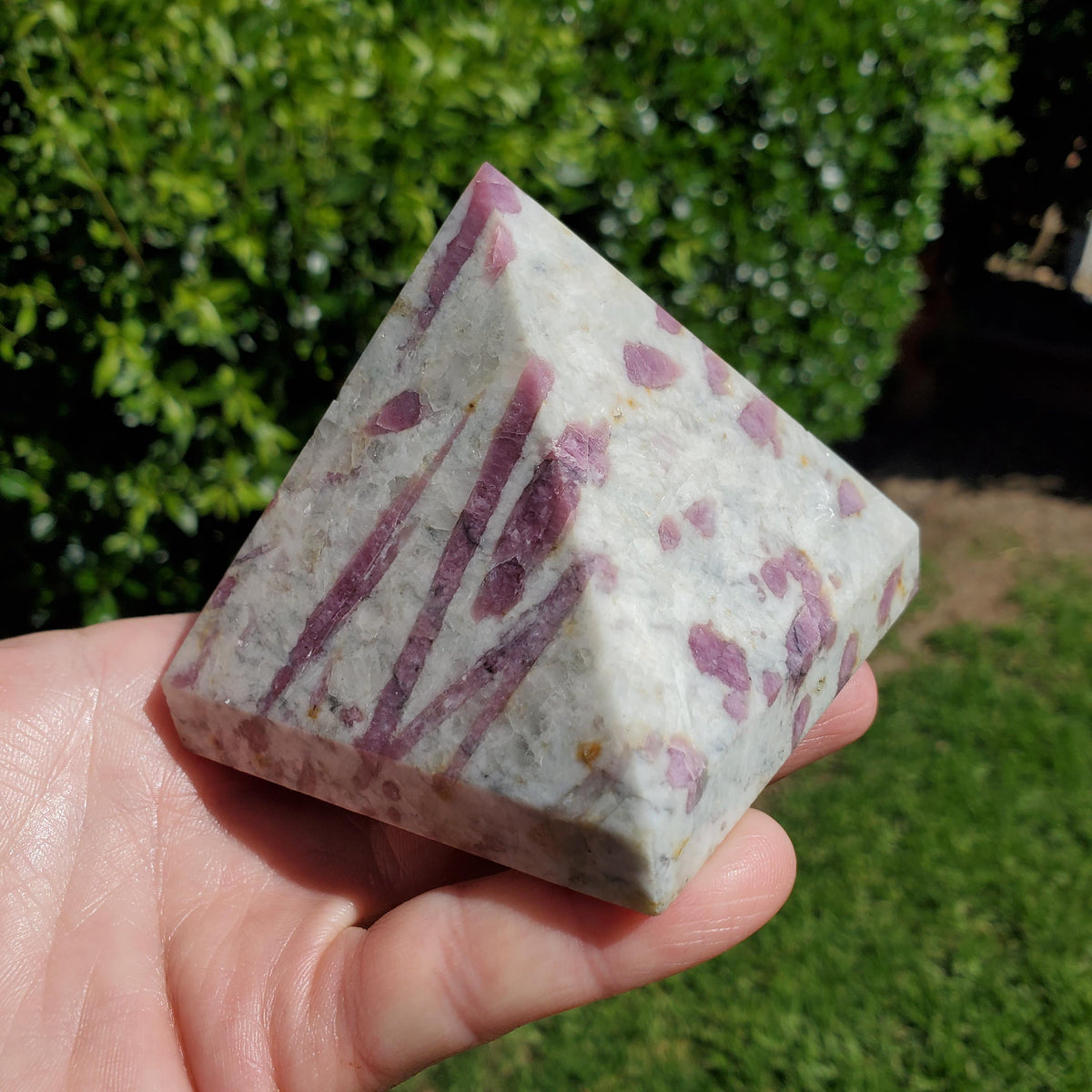 Chunky Pink Tourmaline Pyramid - Unconditional Love, Healing, Understanding, Safe - Rubellite Crystal Healing Gemstone Statement
