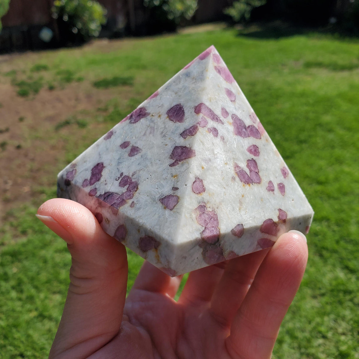 Chunky Pink Tourmaline Pyramid - Unconditional Love, Healing, Understanding, Safe - Rubellite Crystal Healing Gemstone Statement