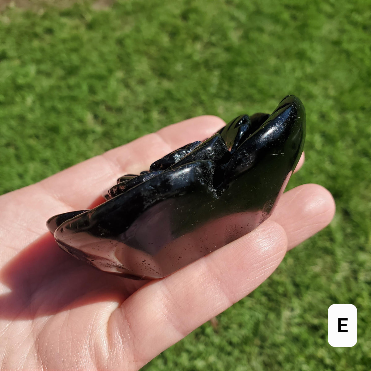 Black Obsidian Rose - Self Reflection, Release Negative Energies - Crystal Flower Healing Gemstone