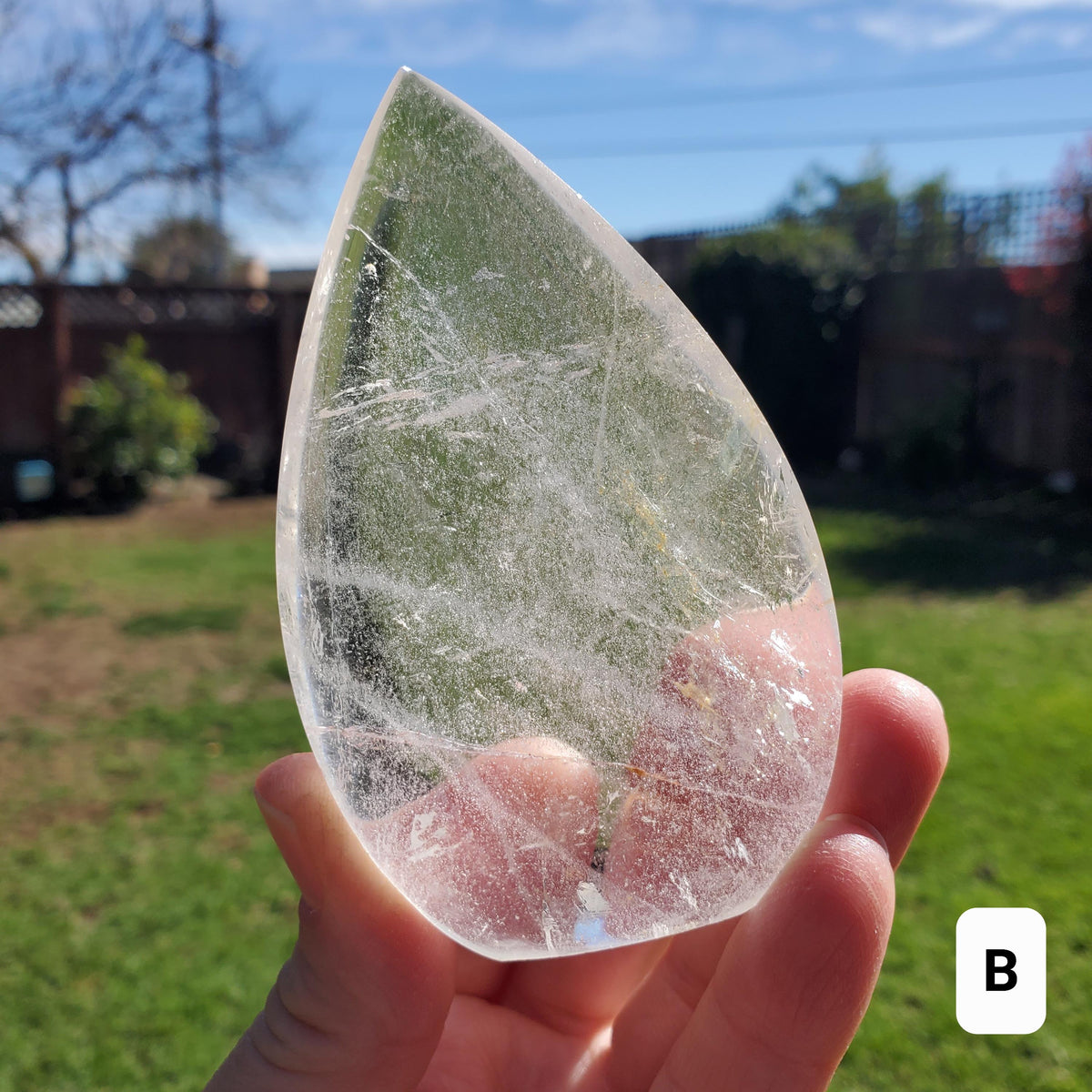 Chunky Clear Quartz Flame - Counteracts Negativity, Energizes Positive Energy, Cleanses The Aura - Standing Quartz Crystal Point Gemstone