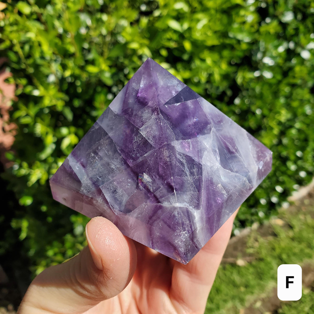 Rainbow Fluorite Pyramid - Mental Concentration, Energetic Protection, Positivity - Fluorite Crystal Pyramid Healing Gemstone