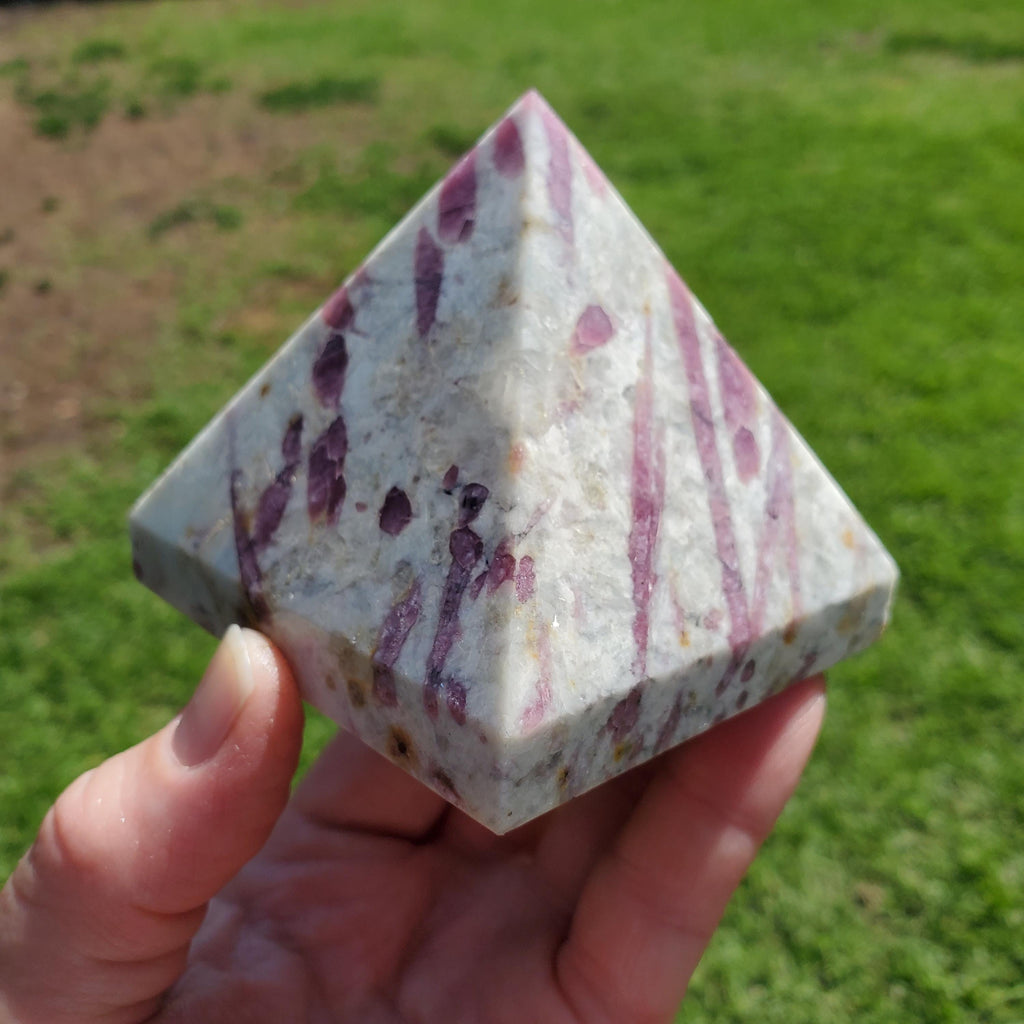 Chunky Pink Tourmaline Pyramid - Unconditional Love, Healing, Understanding, Safe - Rubellite Crystal Healing Gemstone Statement