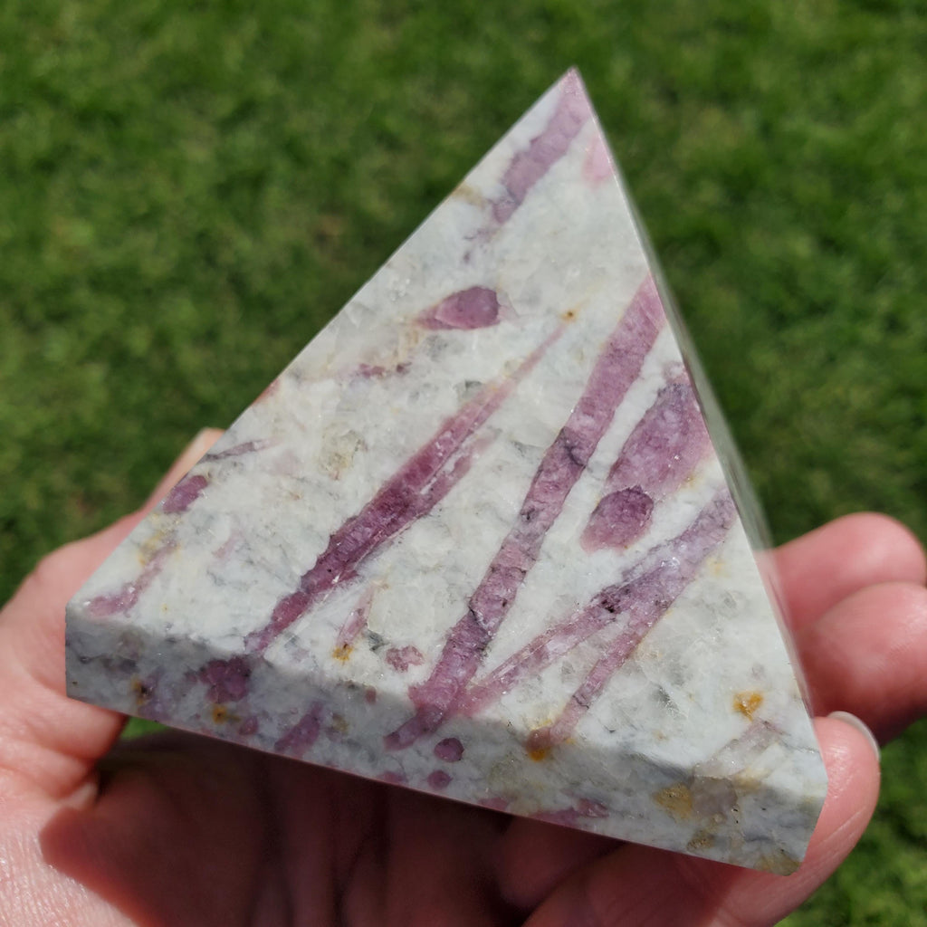 Chunky Pink Tourmaline Pyramid - Unconditional Love, Healing, Understanding, Safe - Rubellite Crystal Healing Gemstone Statement
