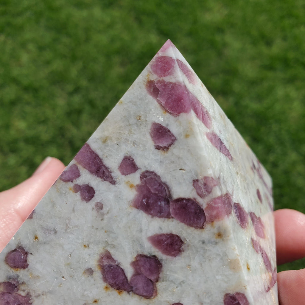 Chunky Pink Tourmaline Pyramid - Unconditional Love, Healing, Understanding, Safe - Rubellite Crystal Healing Gemstone Statement