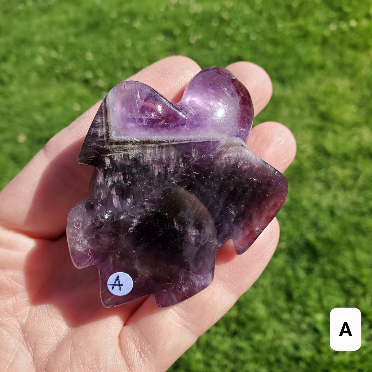 Dream Amethyst Turtle - Calming, Grounding, Energetic Protection, Positivity - Purple Amethyst Crystal Turtle Healing Gemstone