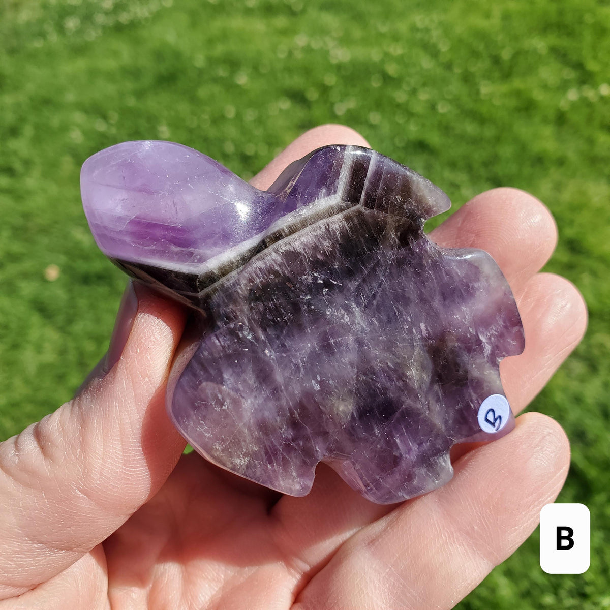 Dream Amethyst Turtle - Calming, Grounding, Energetic Protection, Positivity - Purple Amethyst Crystal Turtle Healing Gemstone