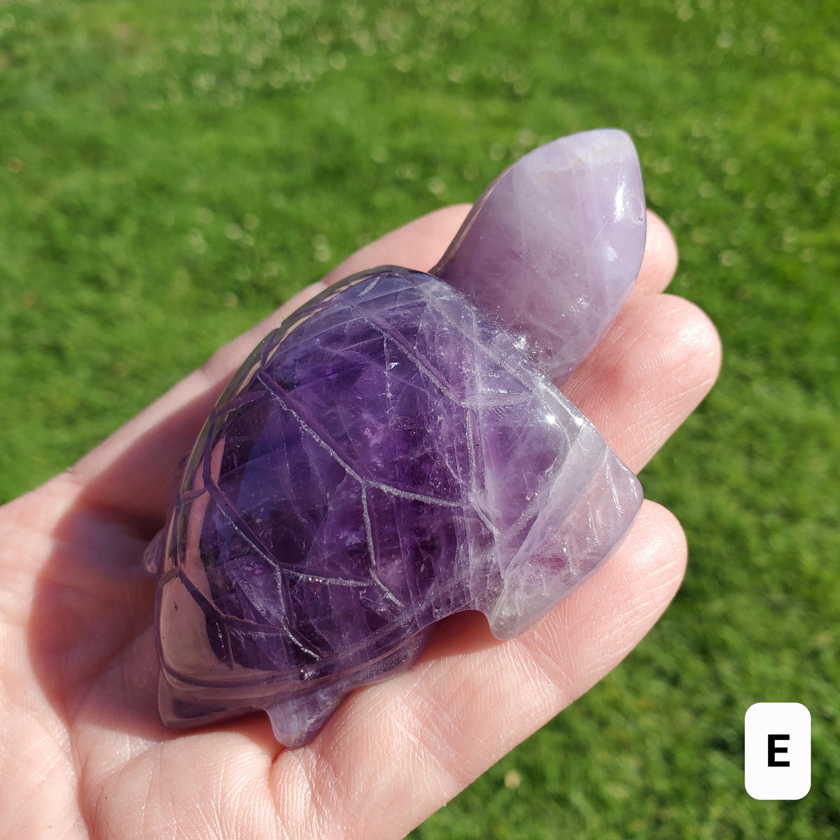 Dream Amethyst Turtle - Calming, Grounding, Energetic Protection, Positivity - Purple Amethyst Crystal Turtle Healing Gemstone