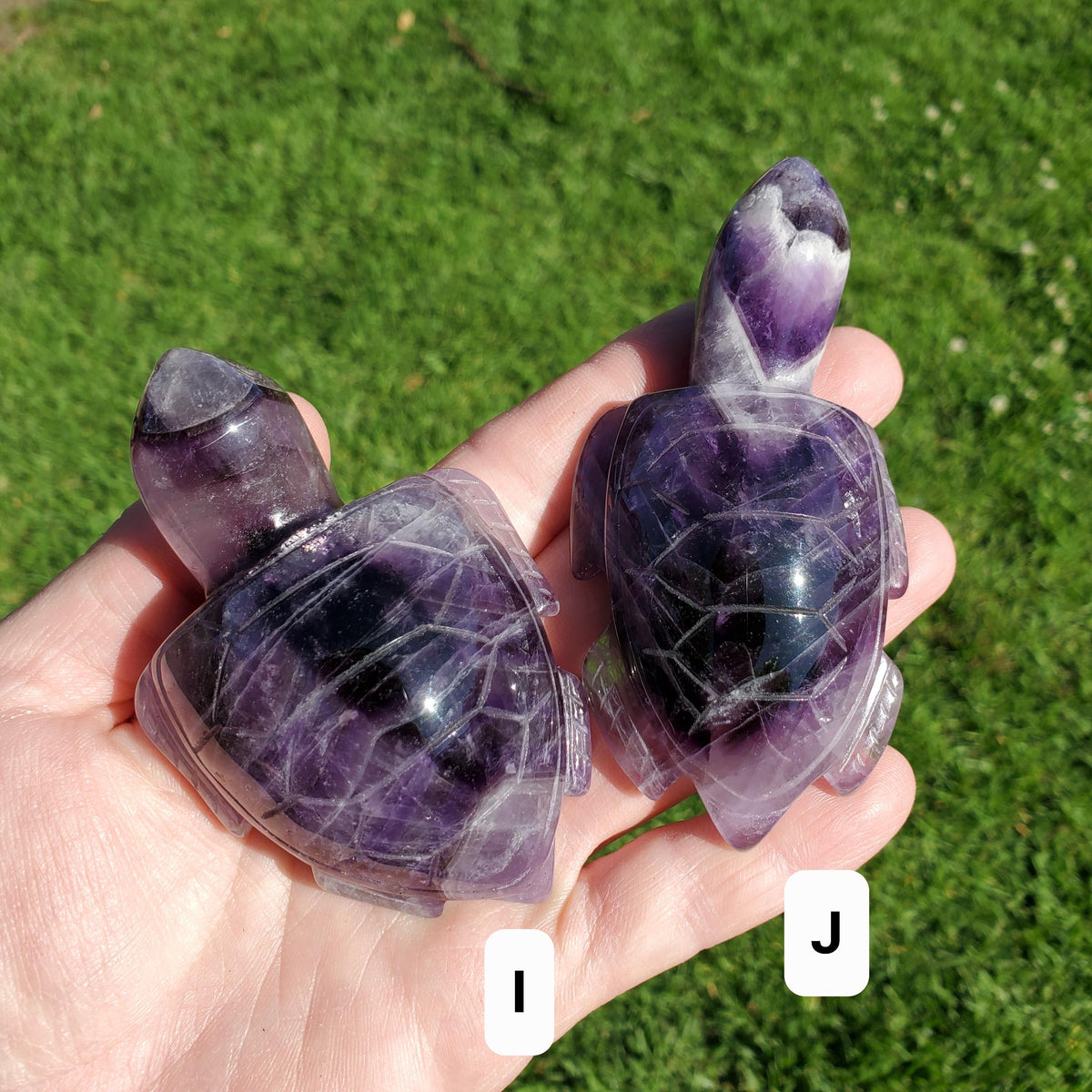 Dream Amethyst Turtle - Calming, Grounding, Energetic Protection, Positivity - Purple Amethyst Crystal Turtle Healing Gemstone