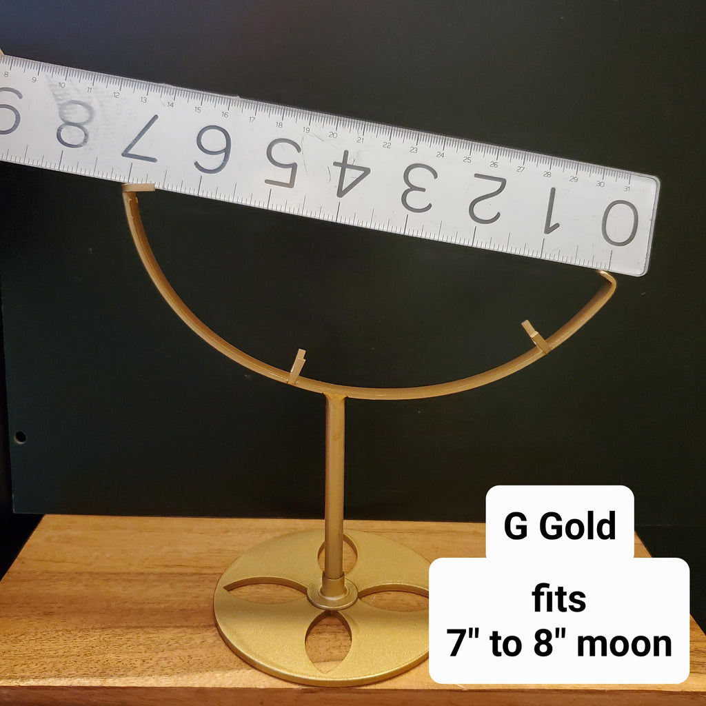 Gold or Black Stand for Moon - STAND ONLY - To Display Your Crystal Moon - Size Details in Photos - Message Me With Any Questions