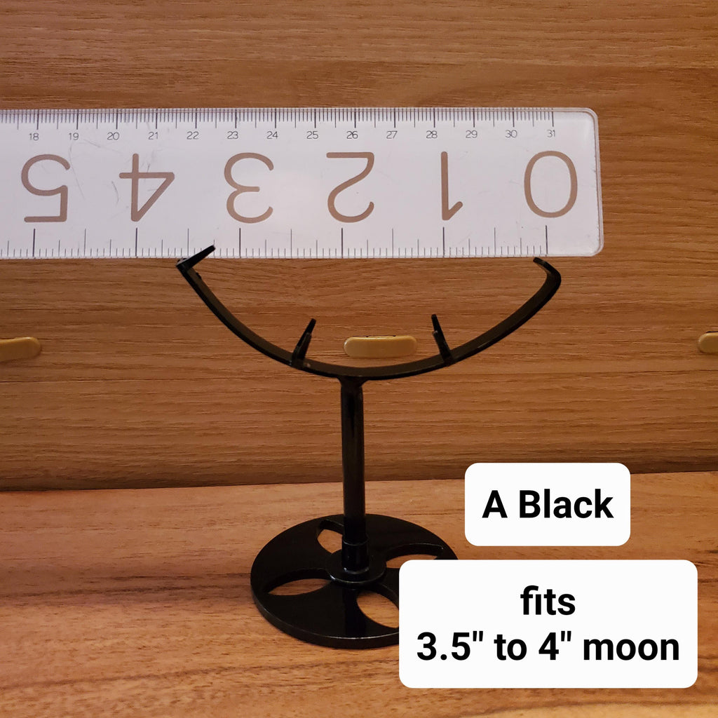 Gold or Black Stand for Moon - STAND ONLY - To Display Your Crystal Moon - Size Details in Photos - Message Me With Any Questions