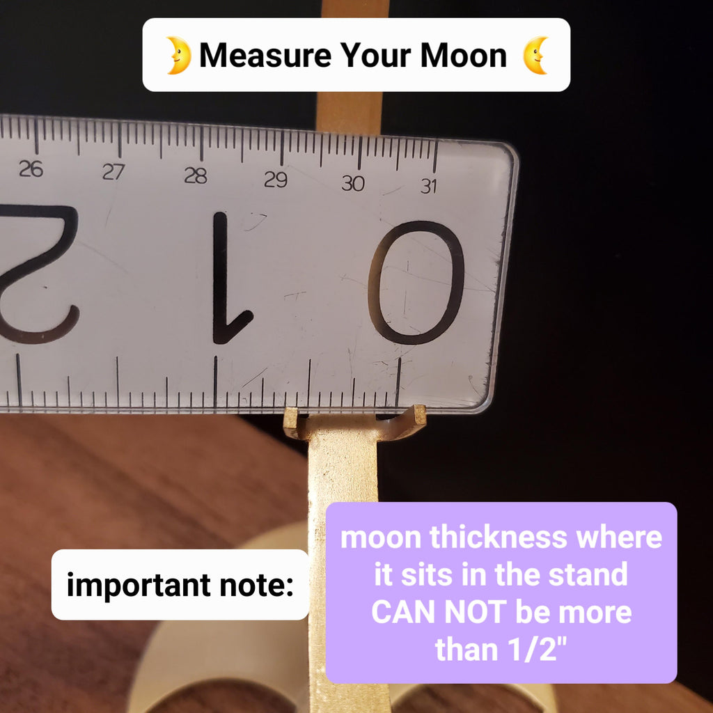 Gold or Black Stand for Moon - STAND ONLY - To Display Your Crystal Moon - Size Details in Photos - Message Me With Any Questions