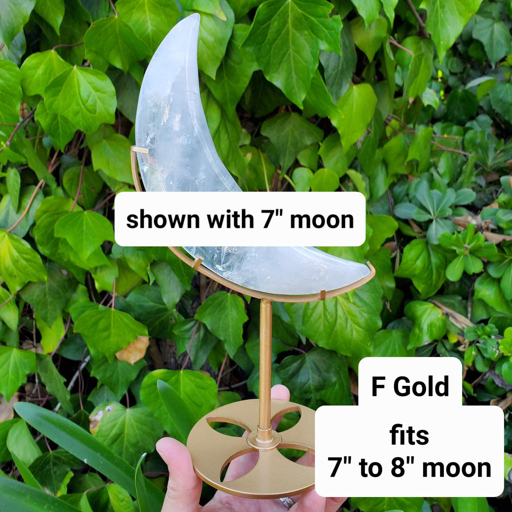 Gold or Black Stand for Moon - STAND ONLY - To Display Your Crystal Moon - Size Details in Photos - Message Me With Any Questions