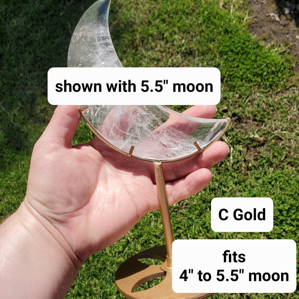 Gold or Black Stand for Moon - STAND ONLY - To Display Your Crystal Moon - Size Details in Photos - Message Me With Any Questions