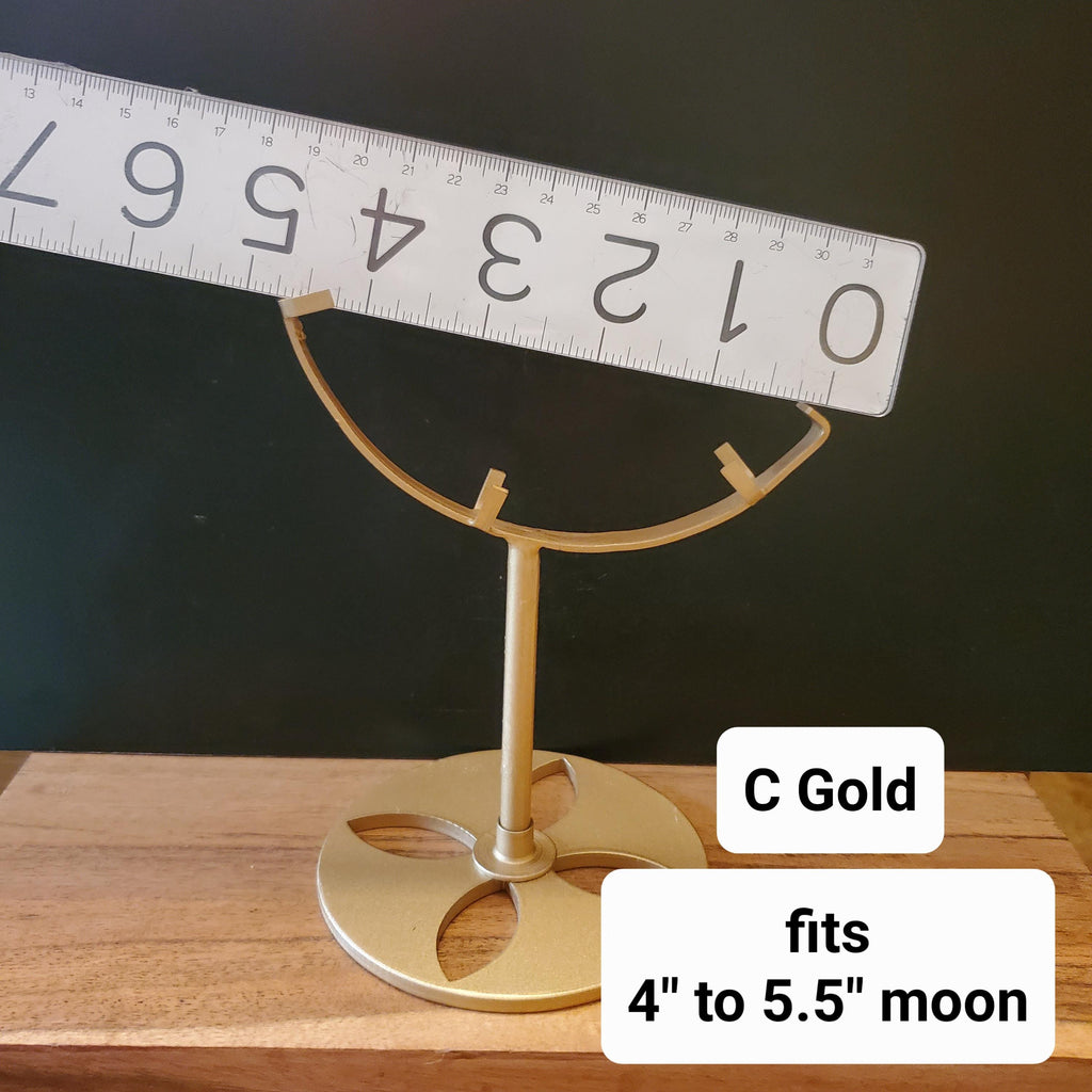 Gold or Black Stand for Moon - STAND ONLY - To Display Your Crystal Moon - Size Details in Photos - Message Me With Any Questions