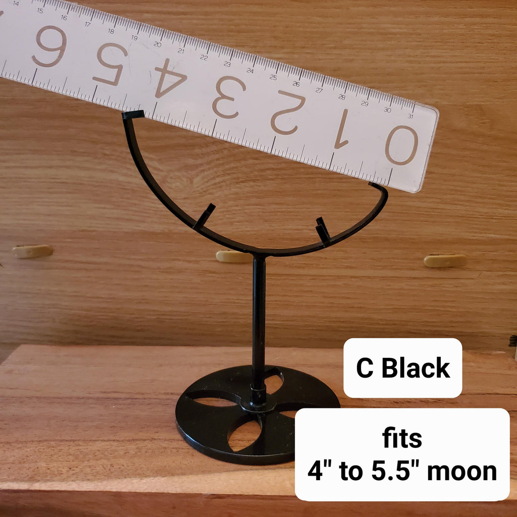 Gold or Black Stand for Moon - STAND ONLY - To Display Your Crystal Moon - Size Details in Photos - Message Me With Any Questions
