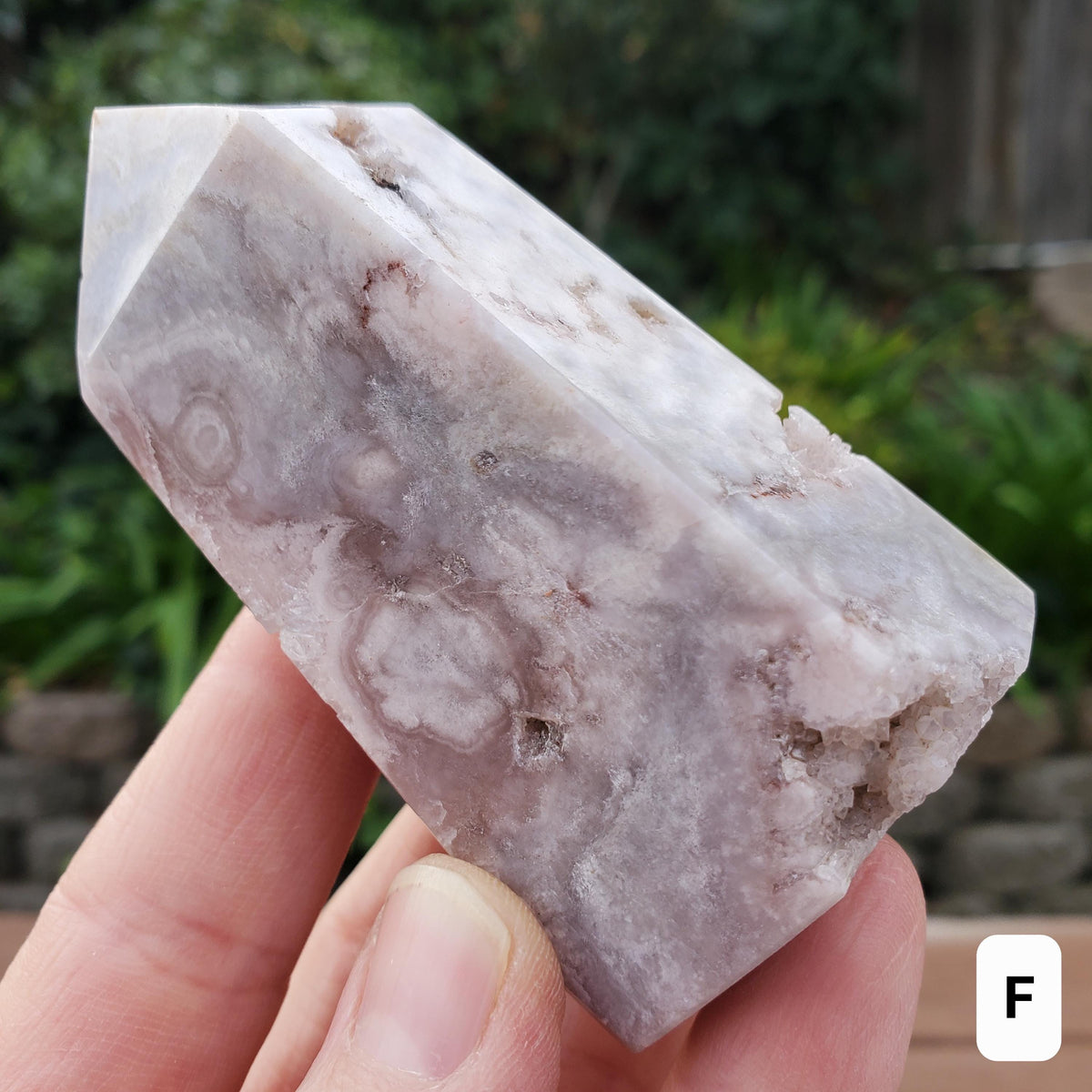 Pink Amethyst Flower Agate Druzy Tower - Gentle, Nourishing, Growth, Positivity, Grounding - Pink Crystal Point Healing Crystals Gemstones