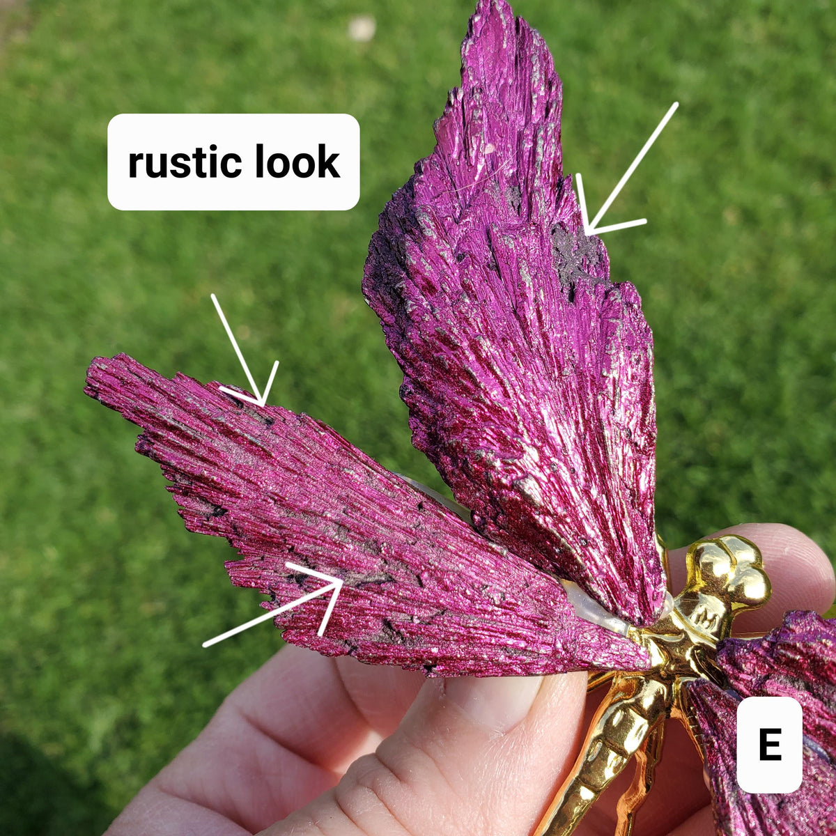 Pink Aura Kyanite Dragonfly - Calming, Clarity, Connection, Communication, Balances Chakras - Pink Dragonfly Healing Gemstone