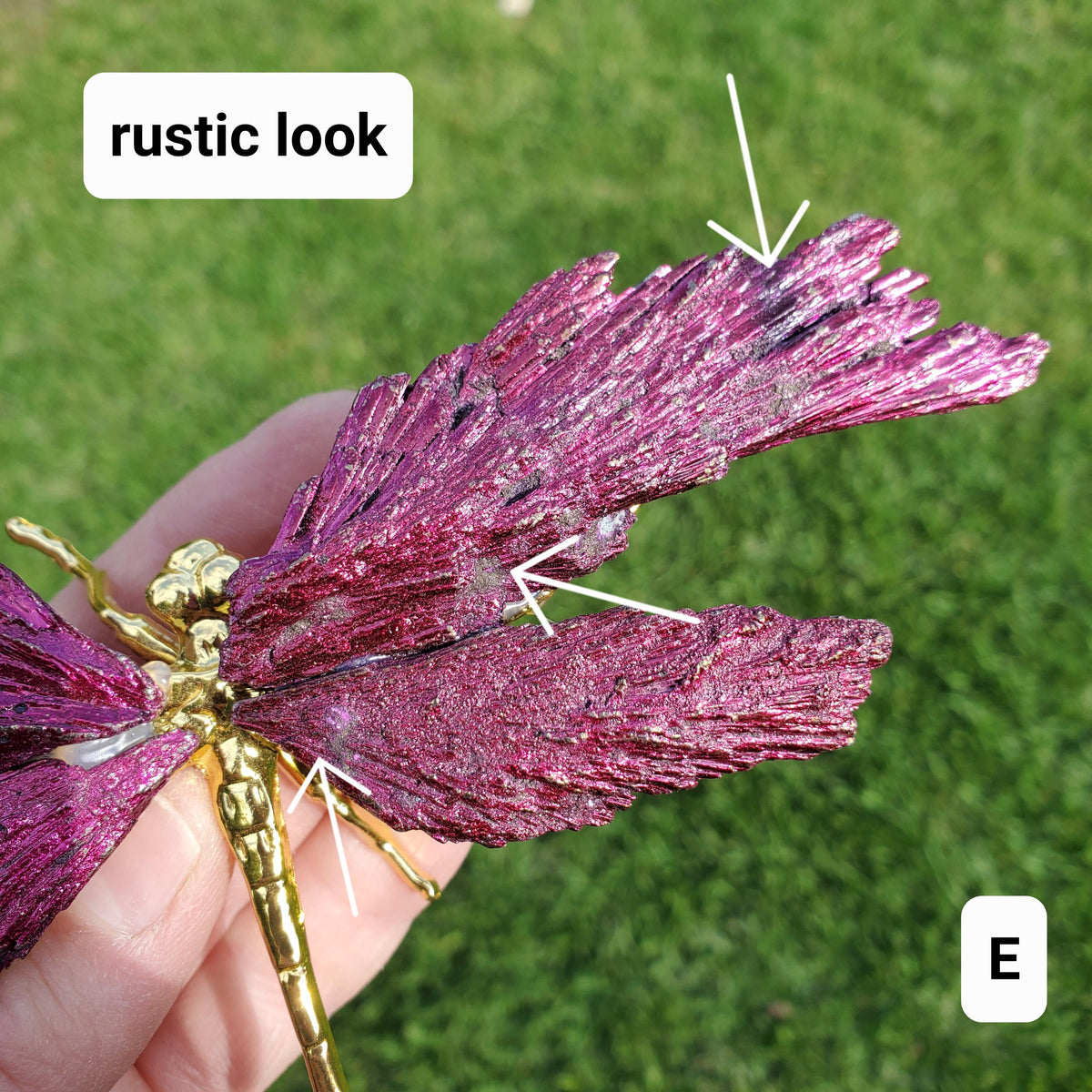 Pink Aura Kyanite Dragonfly - Calming, Clarity, Connection, Communication, Balances Chakras - Pink Dragonfly Healing Gemstone