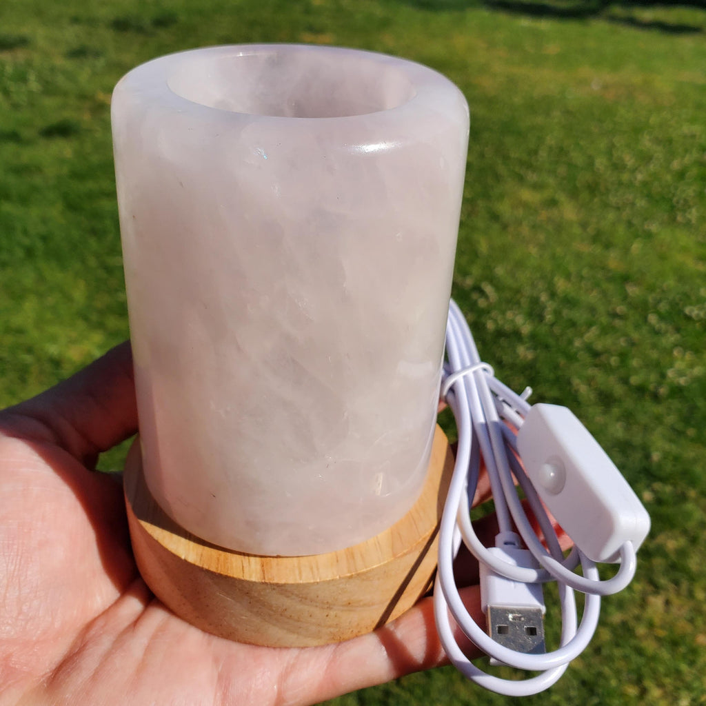 Rose Quartz Accent Light - Unconditional Love, Compassion, Kindness, Self Love - Pink Mood Lamp Crystal Statement Room Decor Night Light