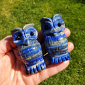 Lapis Lazuli Owl - Speak Your Truth, Communication, Stand in Your Power - Lapiz Lazuli Carved Owl Crystal Healing Gemstone