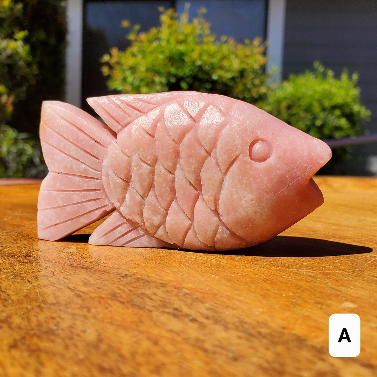 Cute Pink Opal Standing Fish - Activates Heart Chakra, Strengthens Connection To Yourself, Individuality - Pink Crystal Fish Ocean Figurine