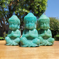 Chunky Amazonite Buddha 3.75" tall - Calming, Courage, Truth, Compassion, EMF Protection - Amazonite Stone Buddha Healing Crystals Gemstones