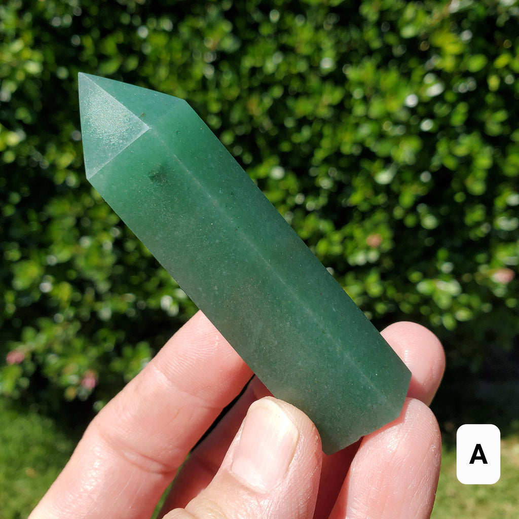 Green Aventurine Tower - Manifestation, Prosperity, Wealth, Luck - Quartz Crystal Point Generator Healing Gemstones