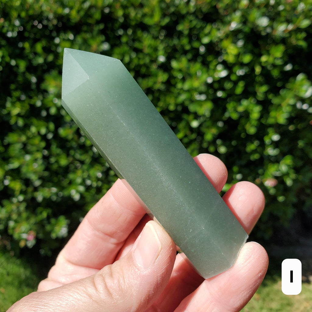 Green Aventurine Tower - Manifestation, Prosperity, Wealth, Luck - Quartz Crystal Point Generator Healing Gemstones