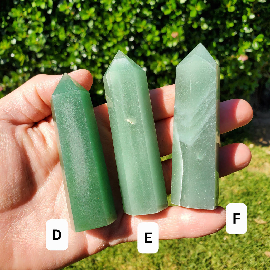 Green Aventurine Tower - Manifestation, Prosperity, Wealth, Luck - Quartz Crystal Point Generator Healing Gemstones