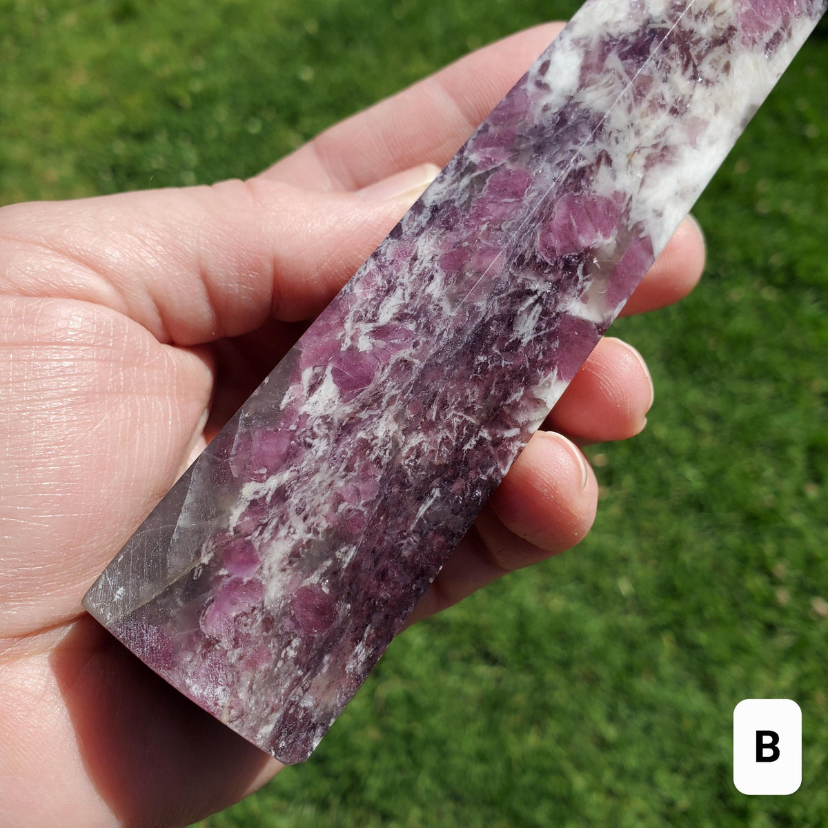 Big Unicorn Tower 7.75" - Helps with Transitions, Calm, Emotional Healing - Pink Tourmaline, Lepidolite, Smoky Quartz, Cleavelandite