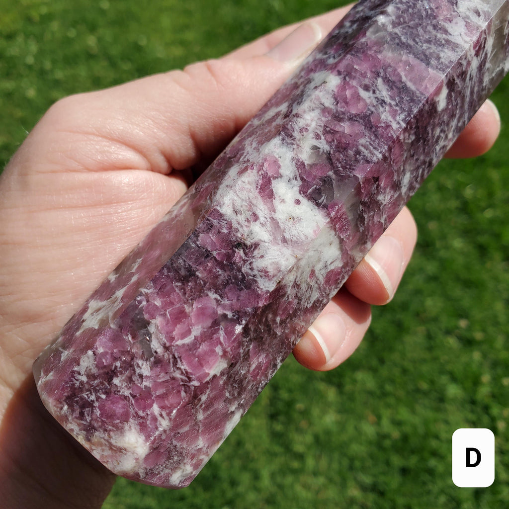 Big Unicorn Tower 7.75" - Helps with Transitions, Calm, Emotional Healing - Pink Tourmaline, Lepidolite, Smoky Quartz, Cleavelandite