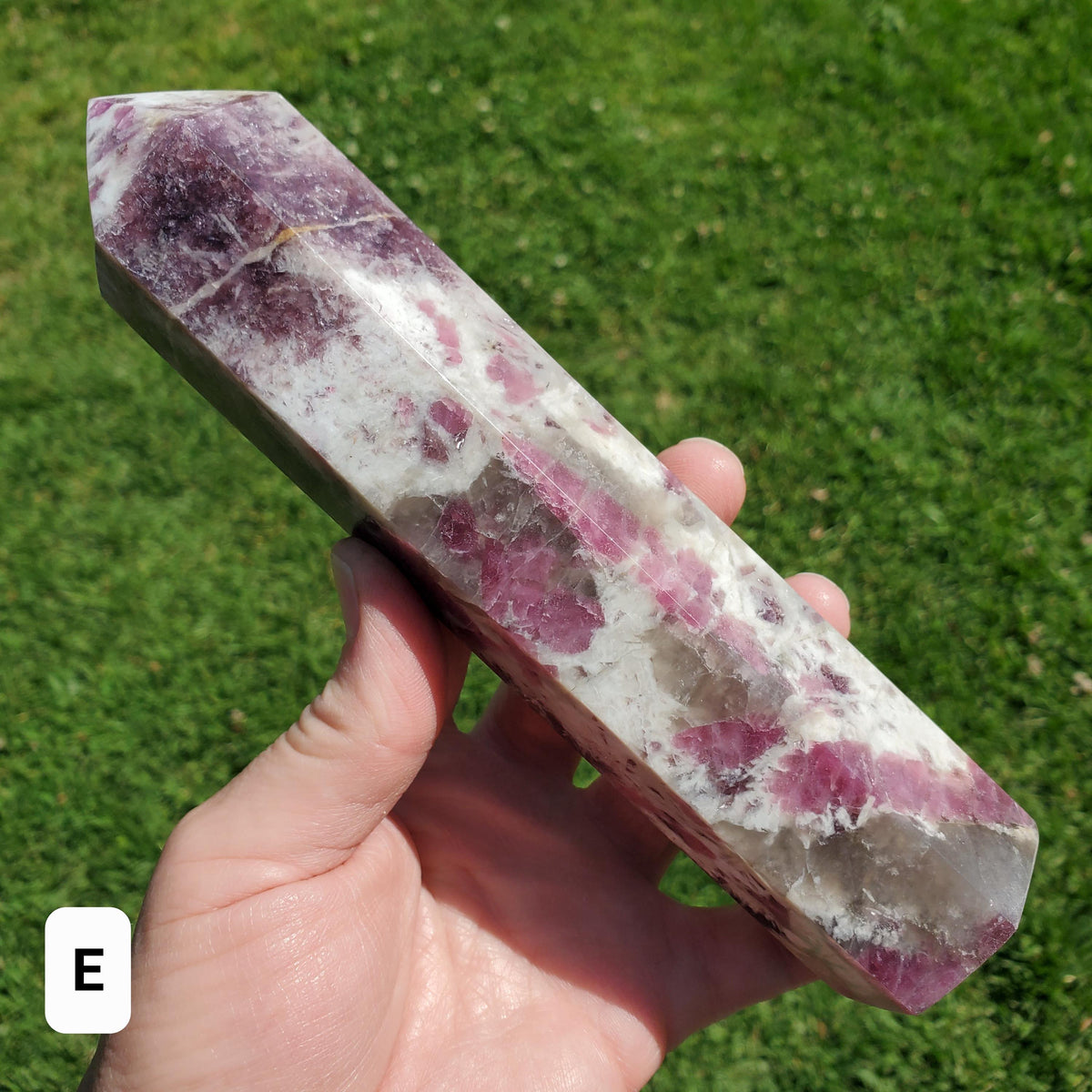 Big Unicorn Tower 7.75" - Helps with Transitions, Calm, Emotional Healing - Pink Tourmaline, Lepidolite, Smoky Quartz, Cleavelandite