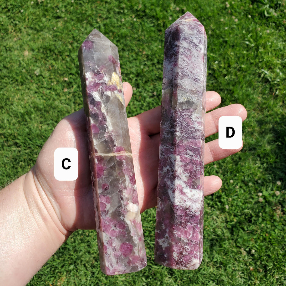 Big Unicorn Tower 7.75" - Helps with Transitions, Calm, Emotional Healing - Pink Tourmaline, Lepidolite, Smoky Quartz, Cleavelandite